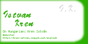 istvan kren business card